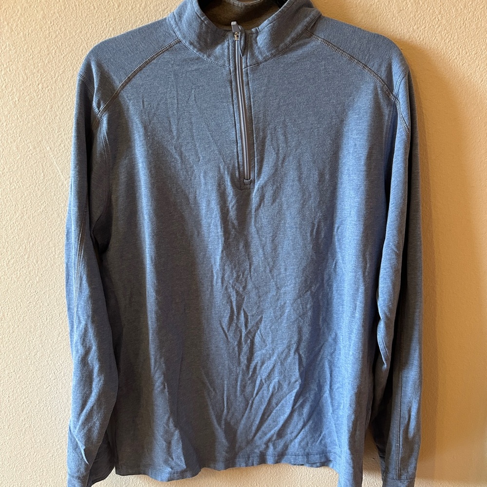 Men's Classic Blue Zip-Up Sweater
